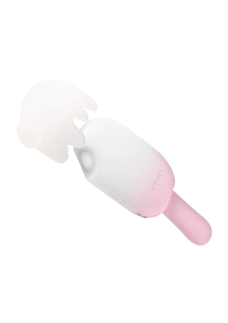 Bite Me Sucking Tapping and Vibrating Silicone Rechargeable Cream Pop Stimulator - Image 4