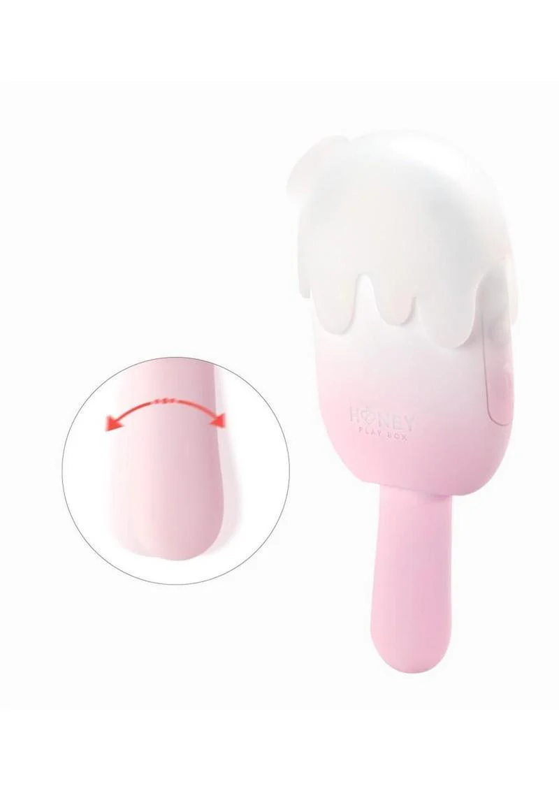 Bite Me Sucking Tapping and Vibrating Silicone Rechargeable Cream Pop Stimulator - Image 5
