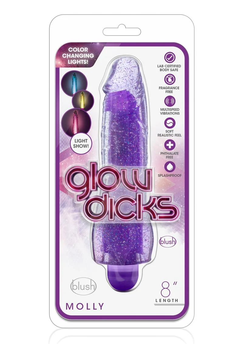Glow Dicks Molly Glitter Vibrator - Image 6