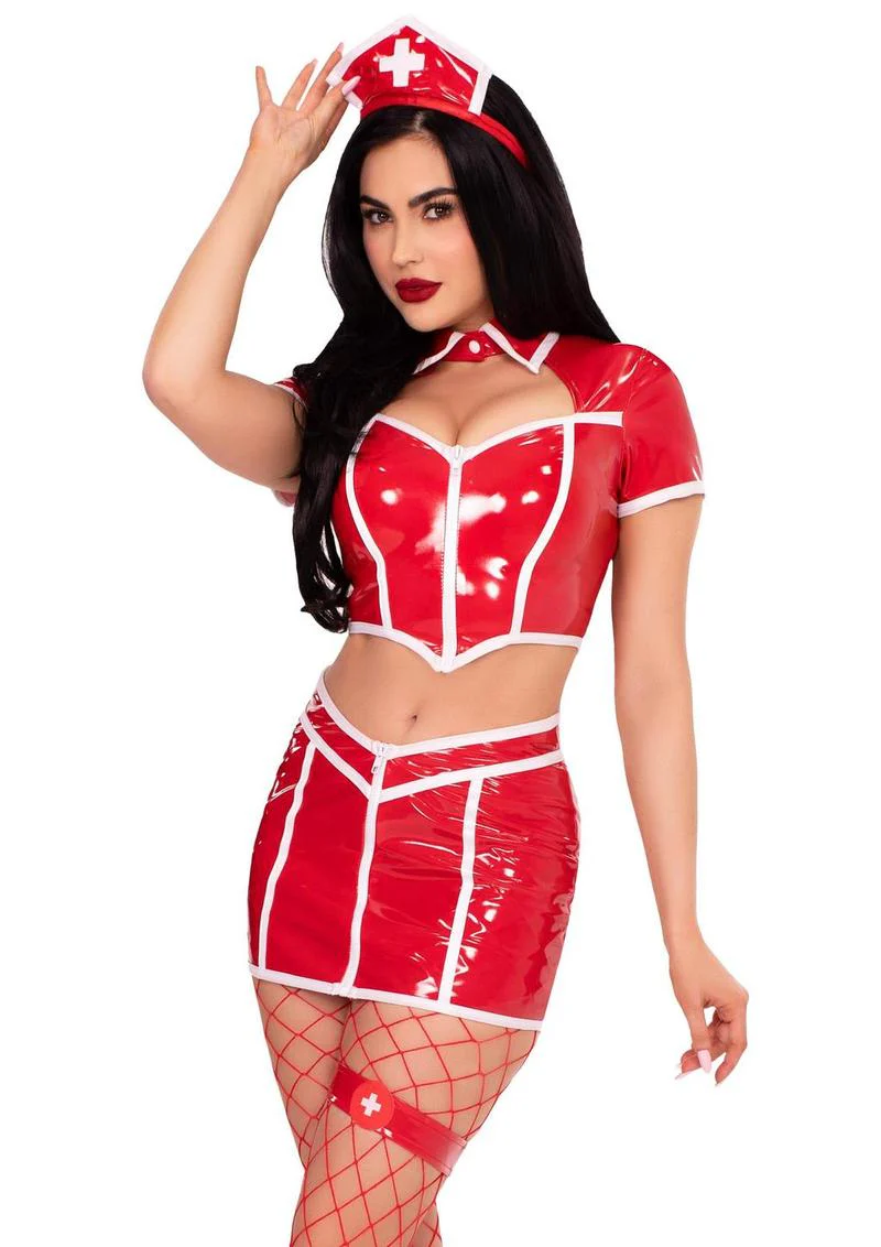 Leg Avenue Red Alert Nurse Costume - Image 3