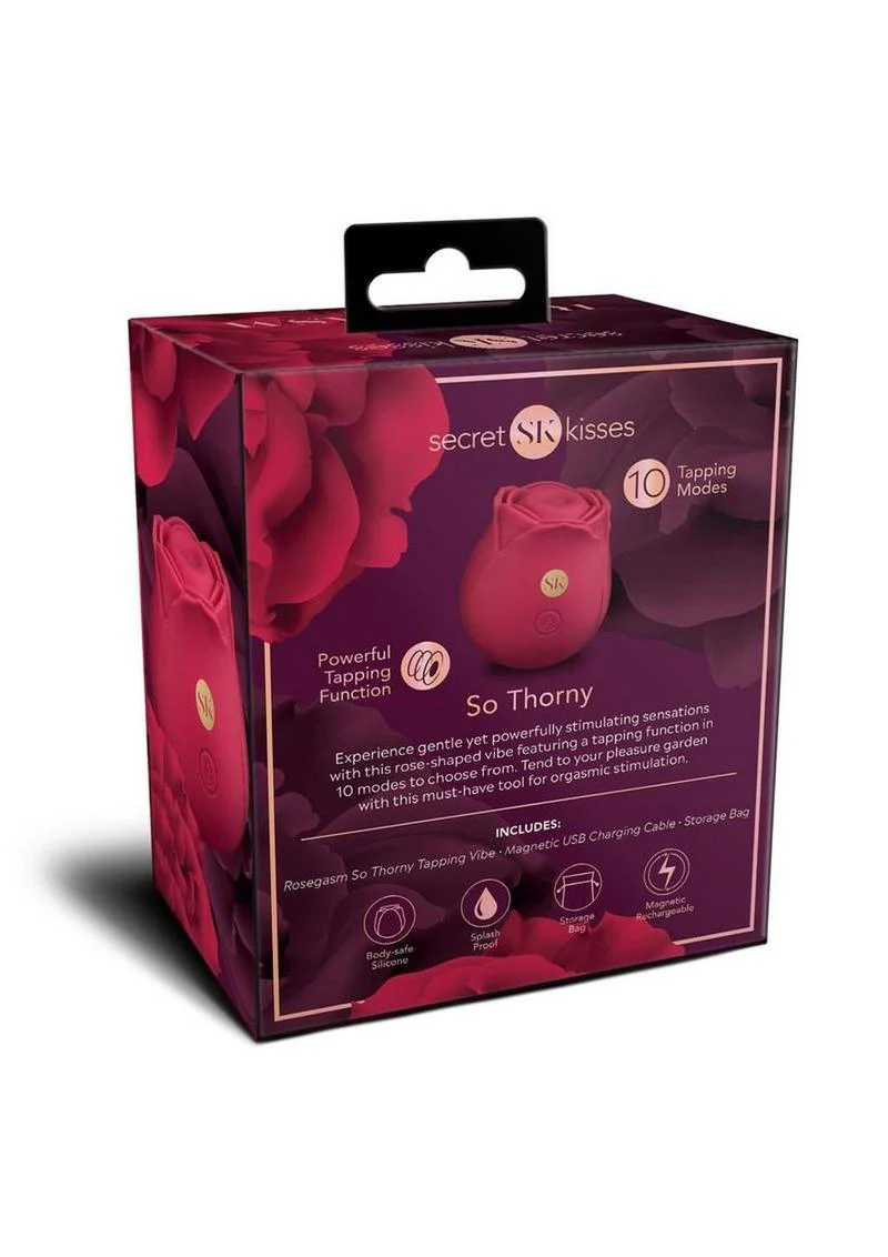 Secret Kisses Rosegasm So Thorny Rechargeable Silicone Vibrator - Image 3