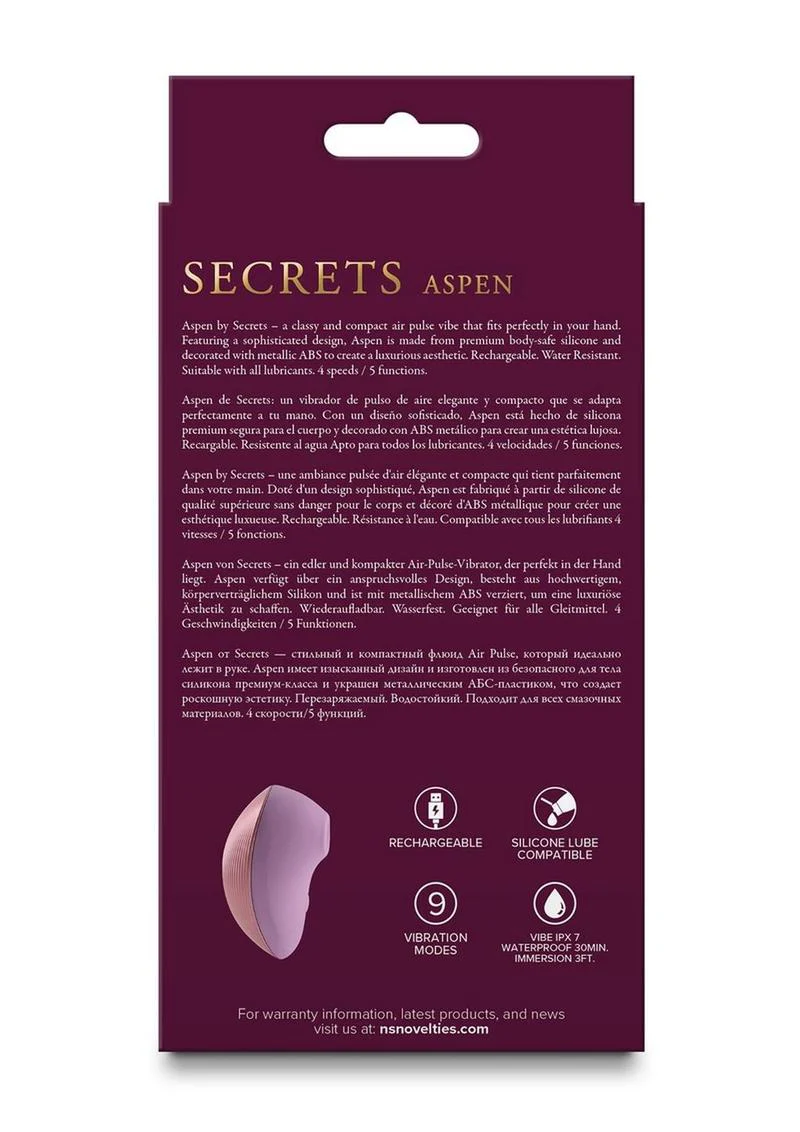 Secrets Aspen Rechargeable Silicone Clitoral Stimulator - Image 4